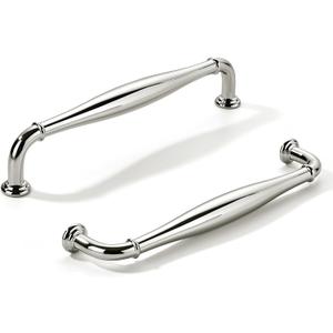 khtumeware 10 Pack 6inch(152mm) Hole Center Vibrant Polished Nickel Cabinet Pulls Solid Heavy-Duty Tradition Handles Hardware for Bathroom Dressers Pull cabinets wardrobes Closet Doors