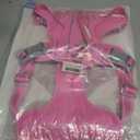 BARKBAY No Pull Dog Harness Large Reflective Dog Harness with Front Clip and Easy Control Handle for Walking Training Running with ID tag Pocket(Pink,L)