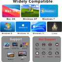 External CD/DVD Drive for Laptop, USB C/3.0 CD Burner,DVD Player for Laptop, Compatible with MacBook, iMac, Windows 11/10/8/7/XP/Linux laptops and PCs,Portable CD Reader with Carrying case
