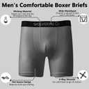 WOLVERINE Men's Boxer Briefs Soft Breathable Moisture-Wicking with Tag Free Underwear for Men 3-Pack (XL)
