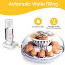 Nest I - 12 Egg Incubator for Beginners, Auto Egg Turning, Consistent Humidity with Auto-Refill Water Bottle & Stable Temp Control for Hatching Chicken, Goose, Duck, Quail, Pigeon, and Turkey