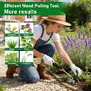 2 x Manual Weed Puller Tool, 4 Teeth Heavy-Duty Manganese Steel Weeding Tool, Rust-Proof Stainless Steel Garden Weeder, Ergonomic Handle Portable Weed Remover for Lawn, Farm, Vegetable & Flower Gardening