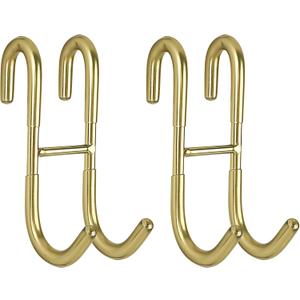 Simtive Squeegee Hooks for Towel Bathroom Frameless Glass Shower Door (2-Pack), Gold