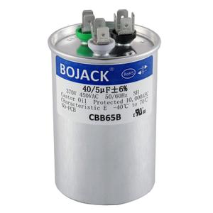 BOJACK 40+5 uF 40/5 MFD 6% 370V/440 VAC CBB65 Dual Run Circular Start Capacitor for AC Motor Run or Fan Start or Condenser Straight