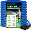 Garden Hose, 75ft Water Hose, Lightweight Outside Lawn Hose, Outdoor Hose for Yard Backyard, Collapsible & Car Wash 3/4" Connectors Manguera de Agua, Yarn Essential Lawn & Garden Watering Equipment