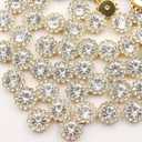 50pcs Crystal Flower Shape Rhinestone Buttons for DIY Jewelry Accessories Clothing Shoes Bags White 9.4mm