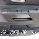 HAPPYHORSE Car Inner Door Panel Cover Trim Compatible with Toyot@ Tundra 2022 2023 2024，ABS Inner Door Handle Panel Cover Door C-Type Panel Decorative Cover Accessories (Oak Grain)