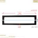 18" CTC Back-to-Back Shower Door Towel Bar, Matte Black
Back To Back, Stainless Steel Towel Bar, Mitered corners, Fits 1/4in-1/2in tempered glass, Frameless shower door compatible