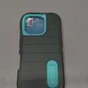 for iPhone 16 Pro Case with 2 Screen Protectors,Heavy Duty Shockproof Drop Protection Military Grade TriLayer Rugged Cell Phone Cover with Built-in Invisible Kickstand for Apple 16 Pro (Army Green)