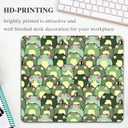 Green Frog Kawaii Mouse Pad Wireless Cute Animal Aesthetic Mousepad Desk Mat Square Cottagecore Cartoon Bee Washable Funny Office Accessories Computer Laptop Travel Decorative Design Fun Gaming