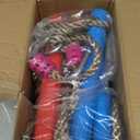 Rainbow Craft 6.6FT Climbing Rope Ninja Ladder for Kids - Kids Ninja Warrior Obstacle Course Accessories - Swing Rope Ladder