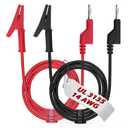 14 Gauge 2pcs 3.3 Ft Stackable 4MM Banana Plug to Alligator Clips UL3135, Heavy Duty Silicone Test Leads Set Jumper Wires Kit for Testing - EDGELEC