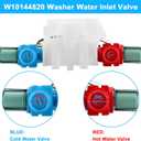 Upgrade W10144820 W10140911 Washer Water Inlet Valve Compatible with Whirl-pool Ken-more May-tag Washing Machines by Fetechmate WPW10144820 water inlet valve Replace W10311458 AP4371093 AP6015761