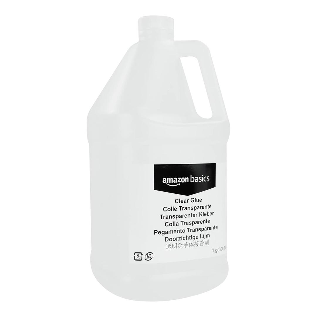 Amazon Basics All Purpose Washable School Clear Liquid Glue - Great for Making Slime, 128 fl oz