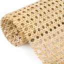 24" Width x 3.3 Feet Cane Rattan Webbing Roll for Caning Projects, Cane Webbing Sheet, Natural Pre-Woven Open Mesh Cane for Furniture Chair Cabinet Ceiling Bed Door