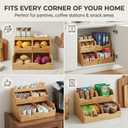Bamboo Pantry Storage Bins Set 5 Pieces - Stackable Baskets, Potato and Onion Storage, Bamboo Wood Storage Bins for Pantry Baskets Organization and Storage, Kitchen Essential