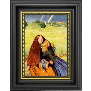 Abtgt Ornate Vintage Style 5x7 Picture Frame, Made of Tempered Real Glass for Tabletop or Wall Mount, 5x7 Photo Frame for Home Decor, Black