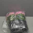 Juxdp 2 Sets of Artificial Camellia Topiary Ball Trees - Fake Flower Potted Plants, UV Resistant Faux Camellia Potted Bushes for Front Door, Farmhouse, Porch, Garden, Outdoor Decoration (Pink)