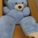 MorisMos 47inch Giant Teddy Bear Stuffed Animal 4ft, Big Teddy Bear Plush for Baby Shower, Life Size Stuffed Bear Gifts for Kids, Girls, Girlfriend, Women on Valentine, Christmas, Birthday（Blue）