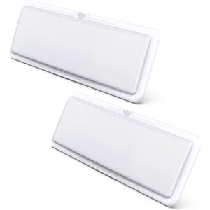Leisure LED RV LED Ceiling Light Fixture 20" x 6.5" -1450 Lumen with Touch Dimmer Switch Interior Lighting for Car/RV/Trailer/Camper/Boat DC 12V Natural White 4000-4500K (2-PACK)