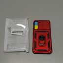 SunStory Phone Case for Samsung Galaxy S22 Plus 5G Case with HD Screen Protector & Slide Camera Cover & Rotated Ring Kickstand, [Military-Grade] [2 in 1] Phone Case for Galaxy S22 Plus 6.6",Red