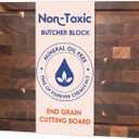 End Grain Butcher Block Cutting Board [1.5" Thick]. Made of Acacia Wood and Conditioned with Beeswax, Flaxseed Oil & Lemon Oil. 16" x 11" Chopping Board by Ziruma.