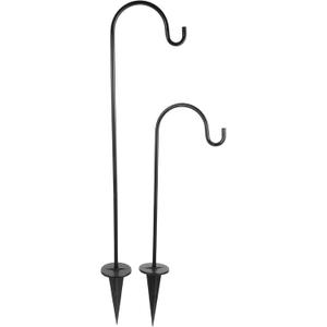 BESPORTBLE Shepherd Hook: 2Pcs Iron Hook Courtyard Lawn for Garden Hanging Lanterns, Plant Stand Hanger Baskets, Plants, Street Lights Hanging Rack Iron Shepherd
