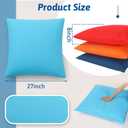 CroBlissful 4 Pcs Extra Large Floor Pillows Kids Classroom, Assorted Colors, 27 x 27 x 8 inches