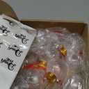 Patelai 12 Pcs Christmas Clear Drink Balls Fillable Shot Glass Tree Ornament Water Bottle Bulbs Plastic Xmas Pendant with Stickers for Home Party Decoration(Gold)