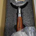 58mm Bottomless Portafilter with Double Shot Filter Basket & Premium Walnutwood Handle, Portafilter Compatible with All Breville 58mm Machines, Espresso Accessories(Puck Screen) (58mm Fits Breville/2 Ears)