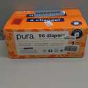 Pura Hypoallergenic Diapers, Size 1 (4-11lbs), Newborn, Totally Chlorine Free, Wetness Indicator, Suitable for Sensitive Skin, Soft Organic Cotton Comfort, Overnight, 3 Packs of 32 (96 Baby Diapers)