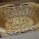 Wesiti 6 Pcs Wicker Picnic Basket Bulk with Handle, Light Brown