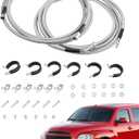 Fuel Line Kit, Compatible with 2003-2011 Chevy HHR/Chevrolet Cobalt/Pontiac G4 G5/Saturn Ion, 2.2 2.4 L, Complete Repair Lines, Quick Fix, Stainless Steel Braided Hose Gas Line Set, QFF0015SS, 819-811