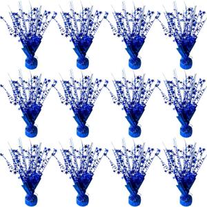 FUBININA 12 Pack Metallic Foil Spray Centerpiece Star Table Decoration Burst Table Centerpieces for Birthday New Years Nye Wedding Anniversary Graduation Holiday Party Supplies Decor, Navy Blue