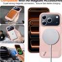 MOZOTER for iPhone 17 Pro Case with Kickstand,[Compatible with MagSafe] [12FT Military Grade Protection] Slim Translucent Matte Shockproof Phone Case,6.3",Pink