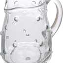 Creative Co-Op Round Reclaimed Glass Hobnail Creamer, Clear (8 Ounces)