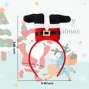 2 x Santa Claus Short Legs Headband, Santa Hair Accessories for Adults Women, Christmas Holiday Cosplay Costume Party