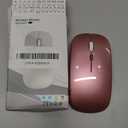 Qullqian LED Bluetooth Mouse, Bluetooth Mouse for MacBook Pro/ MacBook Air, Rechargeable Wireless Mouse for MacBook, Laptop, Mac, Computer Mouse (Rose Gold)