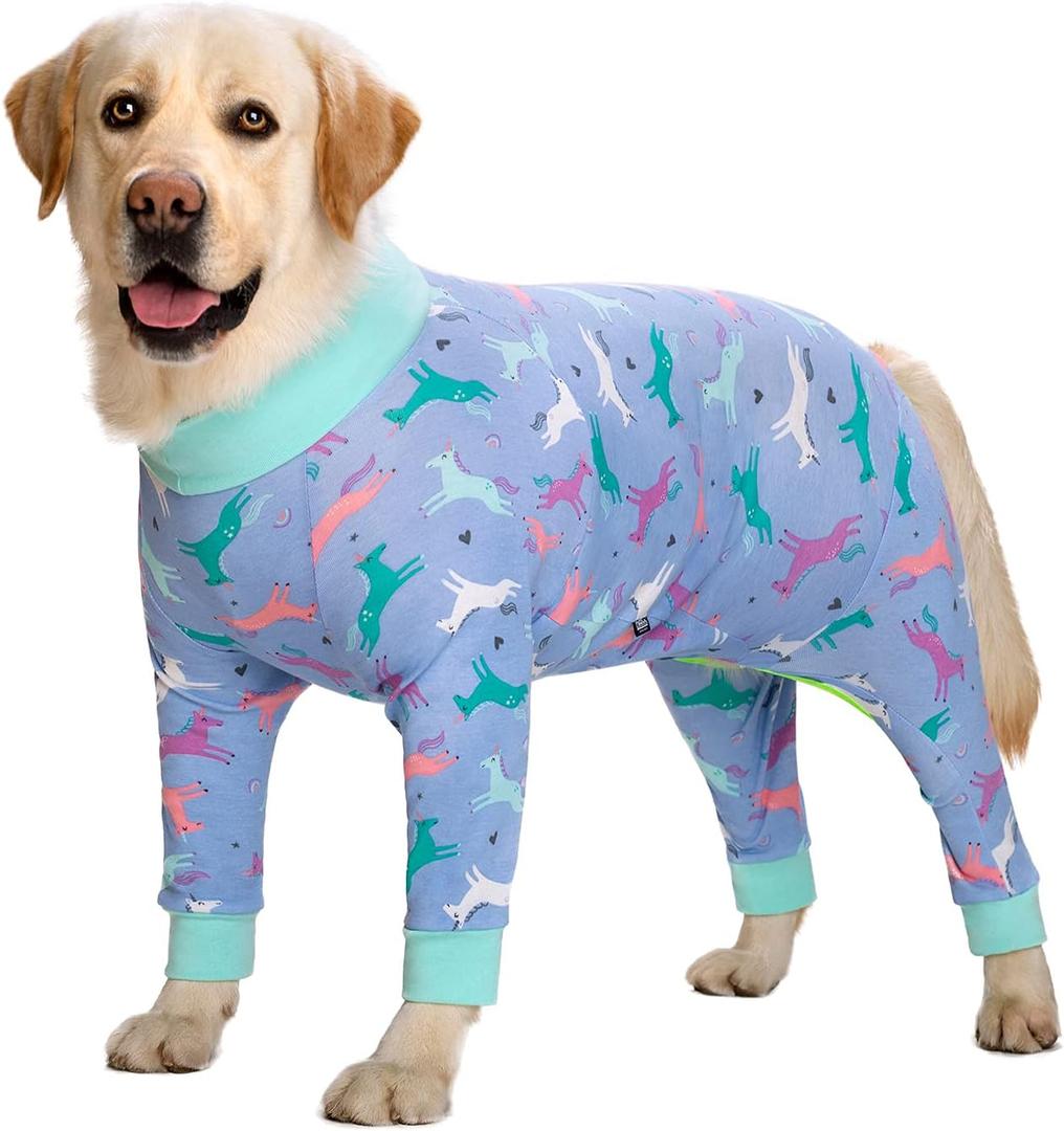 Purple Pony surgery Recovery Suit female male for Dogs After Surgery Medium Large Dogs Onesie,Lightweight Dog recovery suit for Shedding Prevent Licking Surgical Wound,Dog Pajamas Pjs ,Full Belly (32 (Chest 32.28 in | Backlength 22.05 in))
