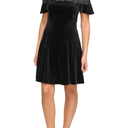 Kensie Women's Velvet Off The Shoulder Fit & Flare Mini Dress, 10