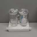 HEGBYIHE 28oz Glass Coffee Cups with Lids and Straw,2 Pack Glass Tumbler with Handle for Cold & Hot Drinks Wide Mouth Travel Mug for Smoothies,Beer,Tea,Juice and Iced Coffee Cups with Lids and Straw