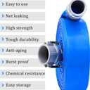 1-1/2" x 50ft PVC Lay Flat Discharge Hose With Aluminum Camlock C & E Fittings, Cam Lock Fitting, Heavy Duty Reinforced Pump Backwash Hose Assembly