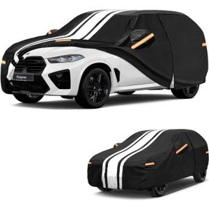 Kayme Heavy Duty Car Cover Custom Fit for BMW X5 (2007-2026), Outdoor Full Exterior Cover with Tape and Towel, Rain Snow Sun UV Protection.