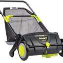 Earthwise LSW70021 21-Inch Width Leaf & Grass Push Lawn Sweeper, Black