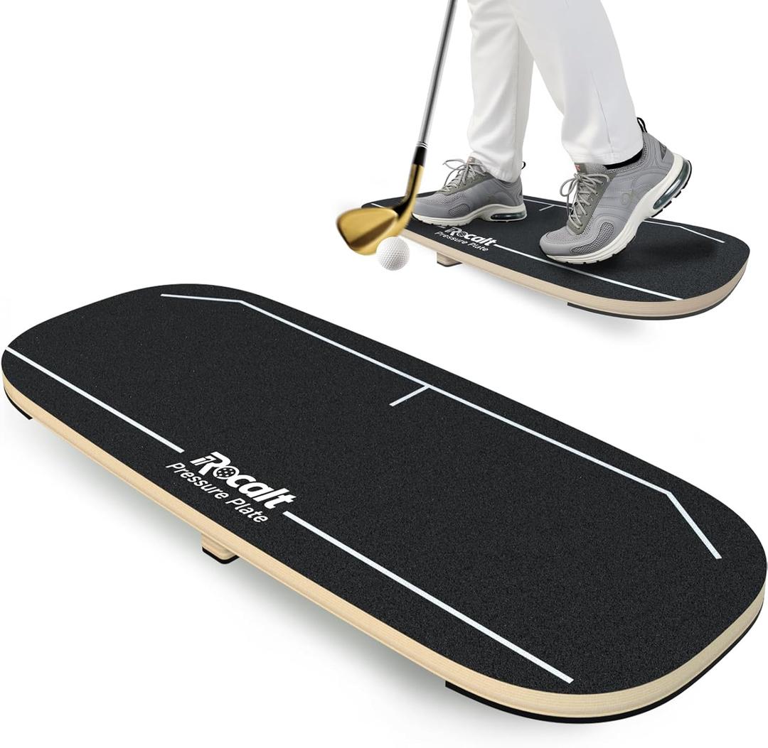 Rocalt Golf Pressure Plate - Weight Shift Board for Golf Swing Trainer, Indoor & Outdoor Practice, Anti-Slip Design for All Skill Levels, Improving Strength & keep Tempo