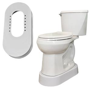 Grande Toilet Riser for Large Base Toilets, 15" W x 28" L x 3.5" H - Extra Tall 3.5" Toilet Seat Elevator for Handicap and Elderly, 500 lb Capacity, Easy Install Riser Base