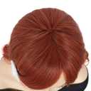 GNIMEGIL 24 inch Long Curly Auburn Wig for Stylish Appeal Stunning Body Wave Wig with Bangs Natural Synthetic Hairstyles for Women