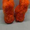 YESBOR Women's Faux Fur Winter Snow Boots Round Toe Flat Booties for Indoor Outdoor (Orange, 8)
