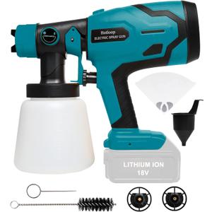 Paint Sprayer for Makita 18V Battery, Cordless HVLP Paint Sprayers for Home Interior and Exterior, House Painting Stain Sprayer for Fence, Furniture, cabinets, Walls, etc. (Battery NOT Included) (BLUE)