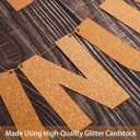 TaoBary 112 Pcs DIY Letter Kit Glitter Customizable Banner Letters Include 107 Letters and Numbers 3 Rope and 2 Needles for Birthday Halloween Christmas Wedding Valentine Party Decor(Glitter Orange)